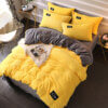 Cozy Reversible Fleece Four-Piece Bedding Set