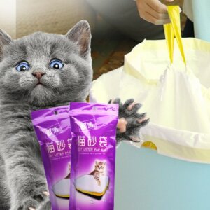 Drawstring Cat Waste Litter Bags  (L)
