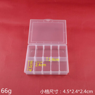 10 Grids Plastic Organizer Container with Adjustable Dividers