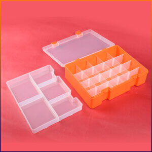 18 Grids Plastic Organizer Container with Adjustable Dividers with Removable Grids
