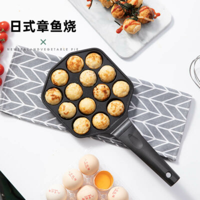 14 Holes Nonstick Takoyaki Grill Pan Cooking Baking Mold Tool for Making Japanese Octopus Meat Ball, Poffertjes Pancake Balls,Thai Kanom Krok and Other Small Desserts