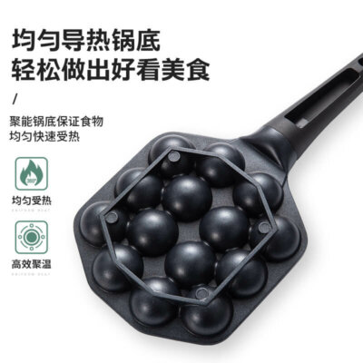 14 Holes Nonstick Takoyaki Grill Pan Cooking Baking Mold Tool for Making Japanese Octopus Meat Ball, Poffertjes Pancake Balls,Thai Kanom Krok and Other Small Desserts