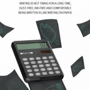 12 Digit Handwriting Portable Calculator with Writing Tablet, Solar and Battery Dual Powered