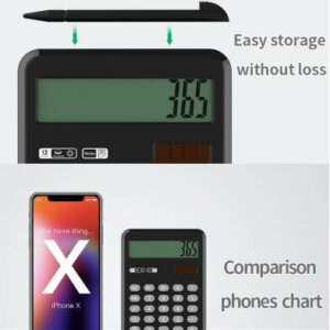 12 Digit Handwriting Portable Calculator with Writing Tablet, Solar and Battery Dual Powered