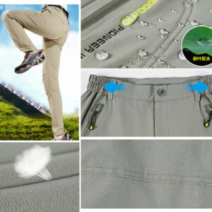 Lightweight Quick Dry Hiking Pants with 2 Zipper Pockets