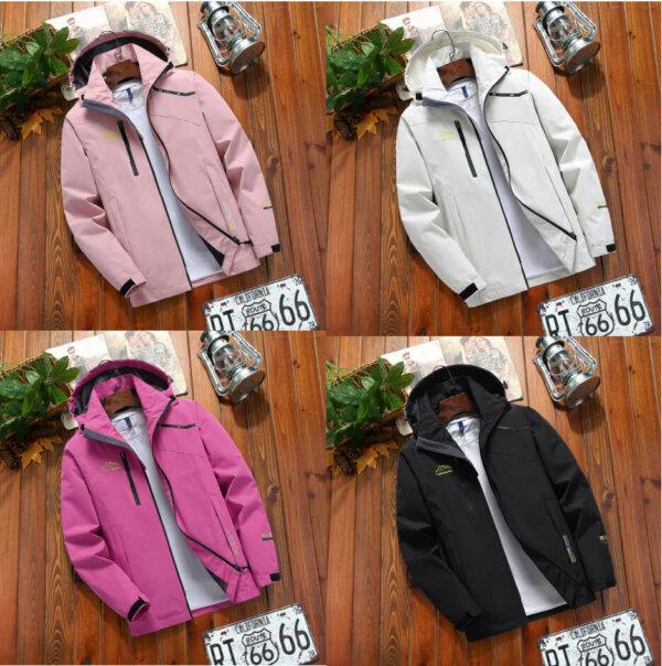 Lightweight Winter Water-Resistant Windbreaker, Zip-Up Hoodie Jacket for Men and Women