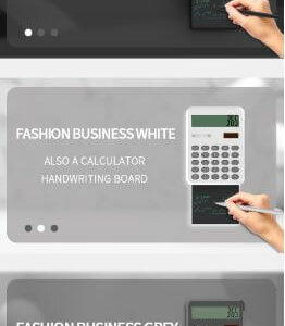 12 Digit Handwriting Portable Calculator with Writing Tablet, Solar and Battery Dual Powered