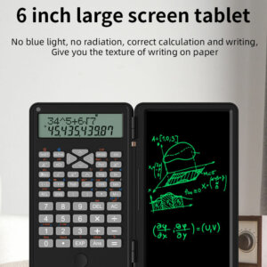 Upgrade Foldable Scientific Engineering Calculators with Erasable Writing Tablet, LCD Large Display 12-Digit