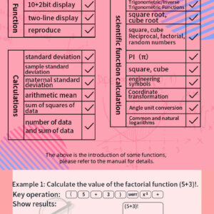 Upgrade Foldable Scientific Engineering Calculators with Erasable Writing Tablet, LCD Large Display 12-Digit