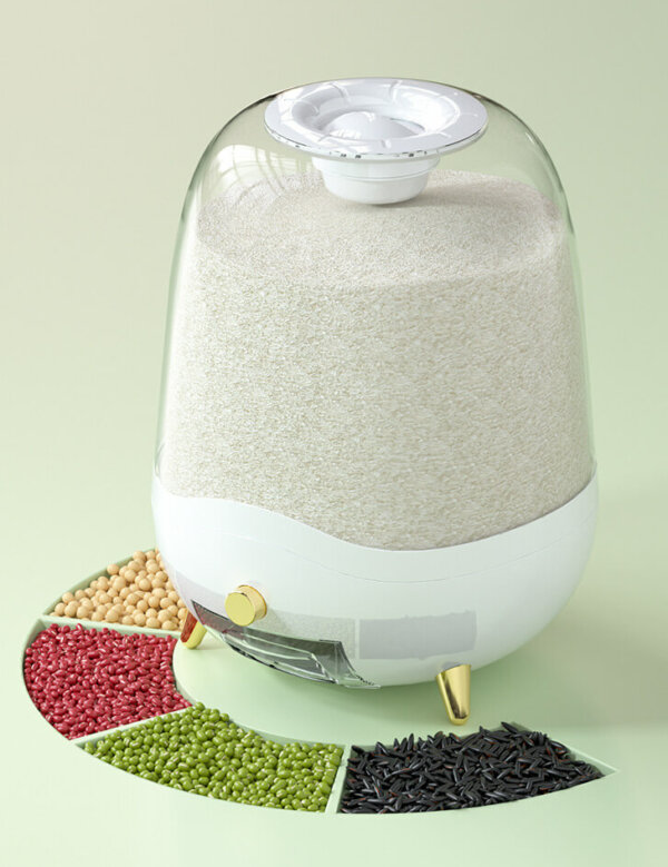 Egg shaped Airtight Storage Containers for Rice, Flour, Sugar & Cereal