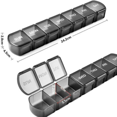 Weekly Pill Organizer-Large 7 Day Pill Case