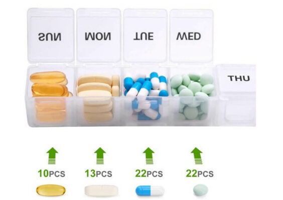 Weekly Pill Organizer-Large 7 Day Pill Case