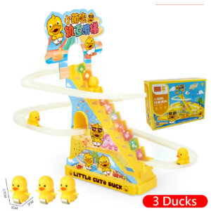 Little Lovely Ducklings Automatic Stair-Climbing Race Track Set with Lights and Music