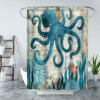 Wild Animal Elephant/ Dolphin/ Octopus Waterproof Shower Curtain