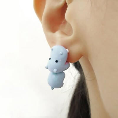 3D Cute Animal Bite Earrings