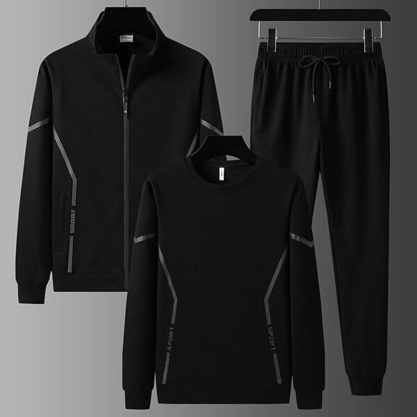 Pullover Long Sleeve Jacket Athletic Sets-Gym/ Workout Clothing