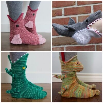 Funny 3D Knit Animal Paw Socks for Christmas Gifts