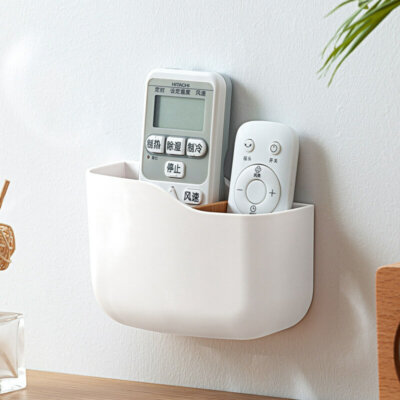 Wall Mounted Remote Control/ Phone Holder with Holes for Charging Phone