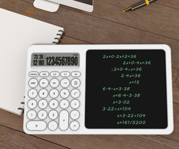 USB Charging Large Writing Tablet 10 Digit Calculator Notepad