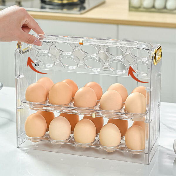 3- layer Refrigerator Door Egg Storage Container