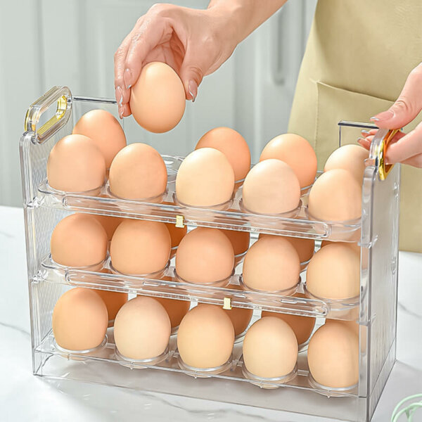 3- layer Refrigerator Door Egg Storage Container