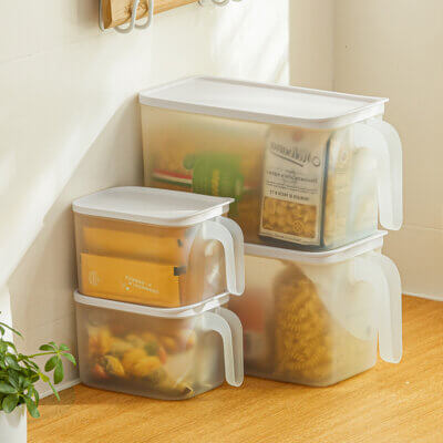 Fridge Organizer with Lid and Handle-Storage To Keep Fresh for Food