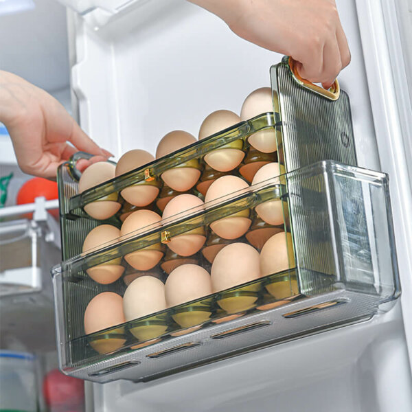 3- layer Refrigerator Door Egg Storage Container