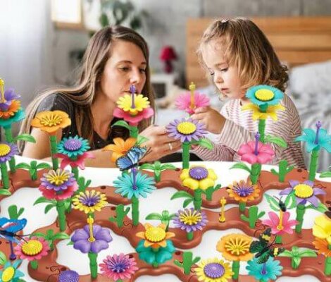 Flower Garden Building STEM Toys for Kids - Educational Activity for Preschool Children Age