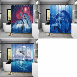 Wild Animal Elephant/ Dolphin/ Octopus Waterproof Shower Curtain