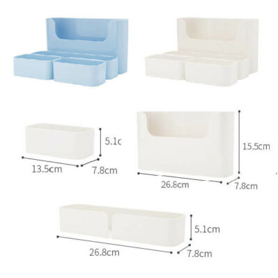 Wall Mount 3 in 1 Plastic Home Storage Organizer