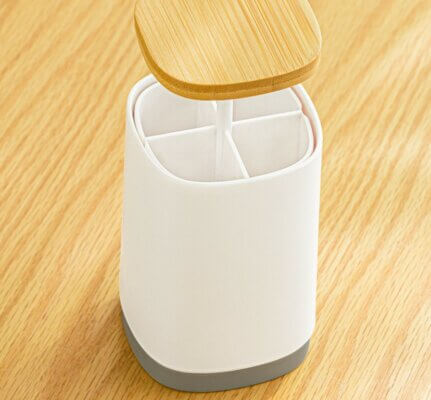 Automatic Pop-up Toothpick Holder-Storage Bottle for Bamboo Toothpick, Flossers, Dental Floss Picks