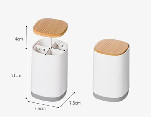 MIC028-01D Automatic Pop-up Toothpick Holder-Storage Bottle for Bamboo Toothpick, Flossers, Dental Floss Picks