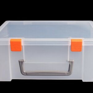 Large Plastic Craft Storage Containers with Handle and Hinged Lid