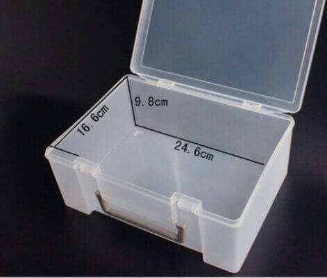 Large Plastic Craft Storage Containers with Handle and Hinged Lid