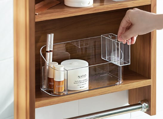 Clear Makeup Organizer-Cases for Lipstick, Makeup Brushes and Skin Care Products