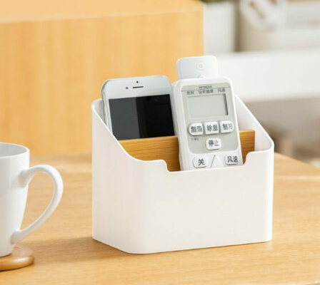 Remote Control Holder, Desk Storage Organizer, Container for Office Supplies and Home