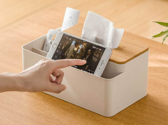 Multifunctional Tissue Box with 5 Compartments