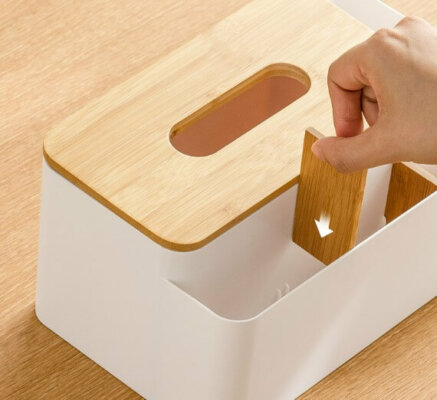 Multifunctional Tissue Box with 5 Compartments