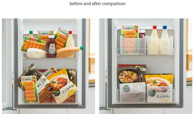 Refrigerator Organizer Bin for Kitchen, Countertops, Cabinets, Fridge, Freezer, Bedrooms, Bathrooms