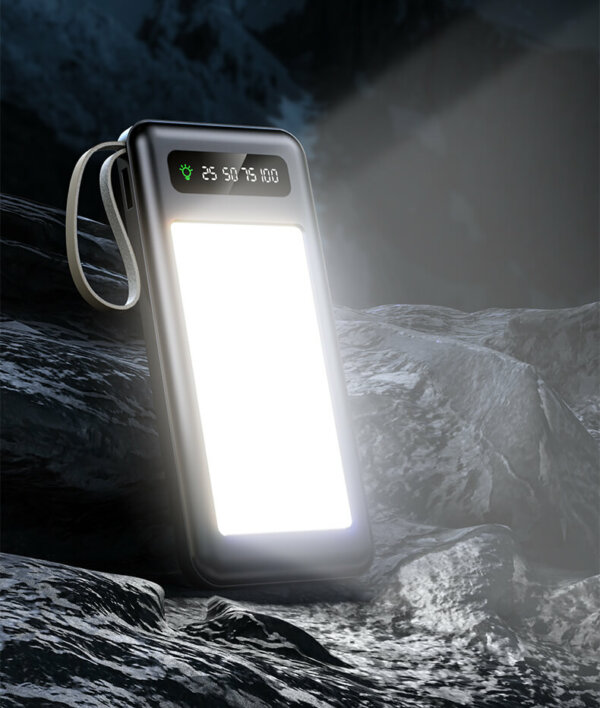 10000mAh Bidirectional Power Bank with 4 Camping Light Modes