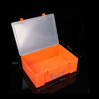 Large Plastic Craft Storage Containers with Handle and Hinged Lid