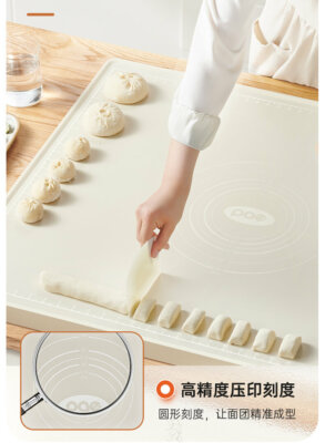 Food Grade Kneading Rolling Dough Thicken Silicone Non-stick Non-slip Pastry Mat Board with Measurement