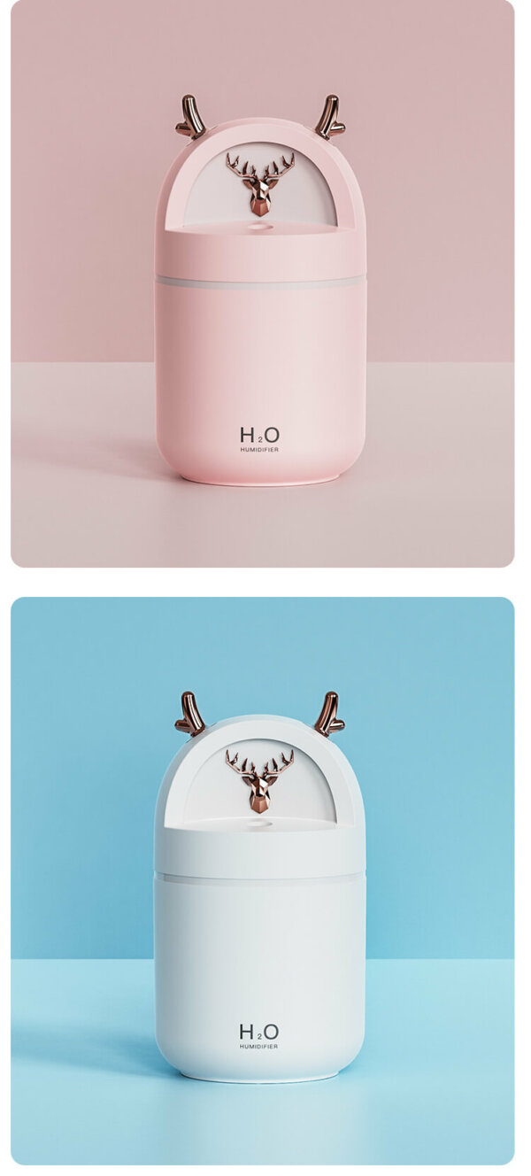 Cute Deer Humidifier with Lights, 2 Mist Modes, Auto Shut Off