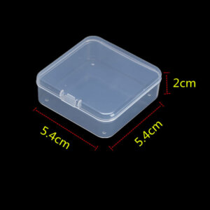 Mini Clear Plastic Organizer Storage Box Containers with Hinged Lids for Small Items