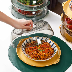 Food Plate Cover With Easy Grip Handle