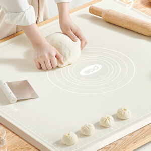 Food Grade Kneading Rolling Dough Thicken Silicone Non-stick Non-slip Pastry Mat Board with Measurement