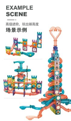 3D Clear Educational STEM Light Magnetic Tiles Building Blocks for Kids