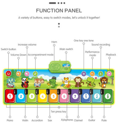 Pedal Piano Pad for Kids with Record Function and Different Musical Instruments Sound