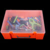 Large Plastic Craft Storage Containers with Handle and Hinged Lid