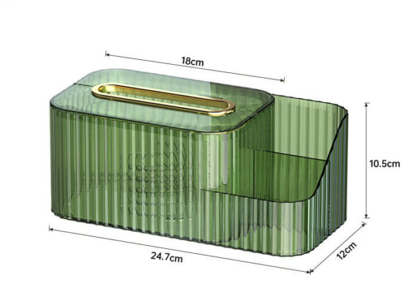 Multifunctional Tissue Box Holder with Storage Compartments